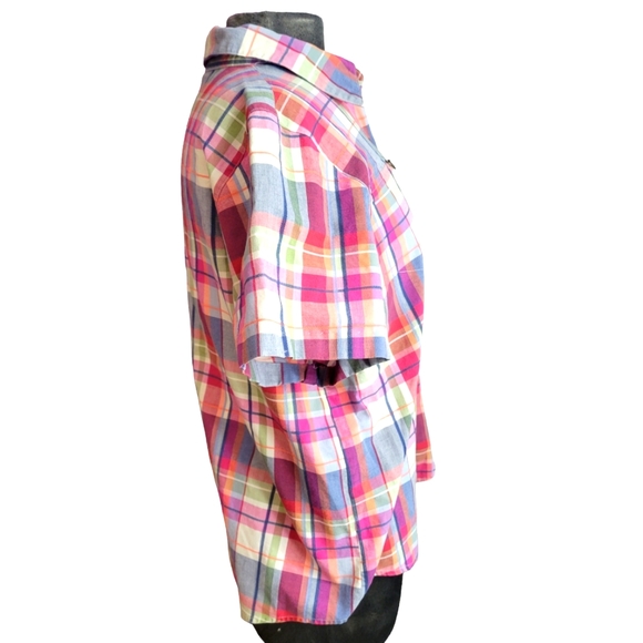 Alfred Dunner plaid button down shirt - Picture 2 of 7